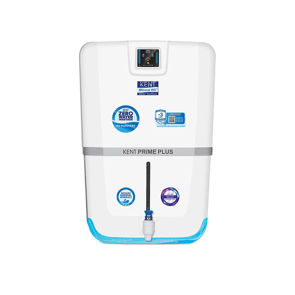 KENT Prime Plus 9-Litres Wall Mountable RO+UV+UF+TDS Controller (White)