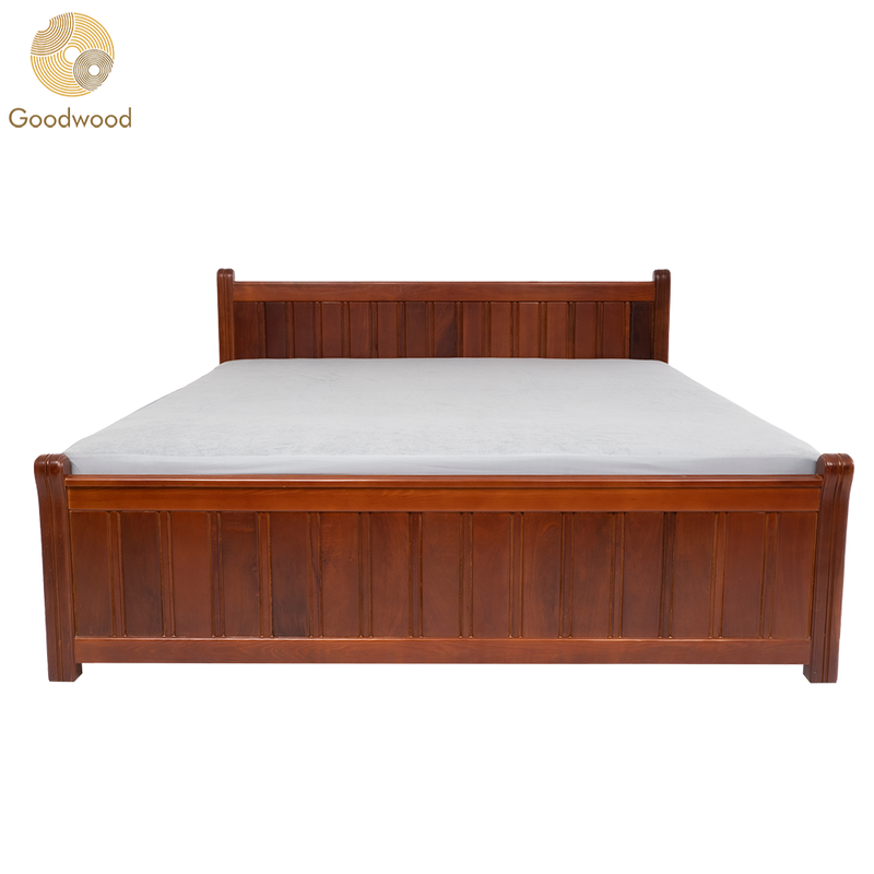 Teak wood top queen size cot