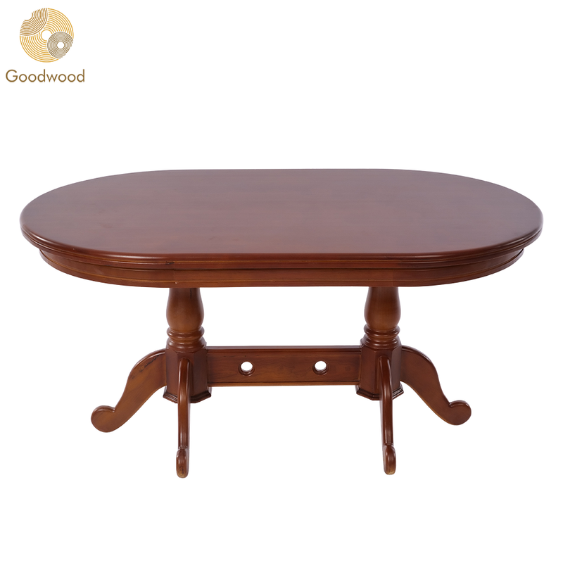 Goodwood Oval 5 3 WT WN 4 Seater Dining Table Set