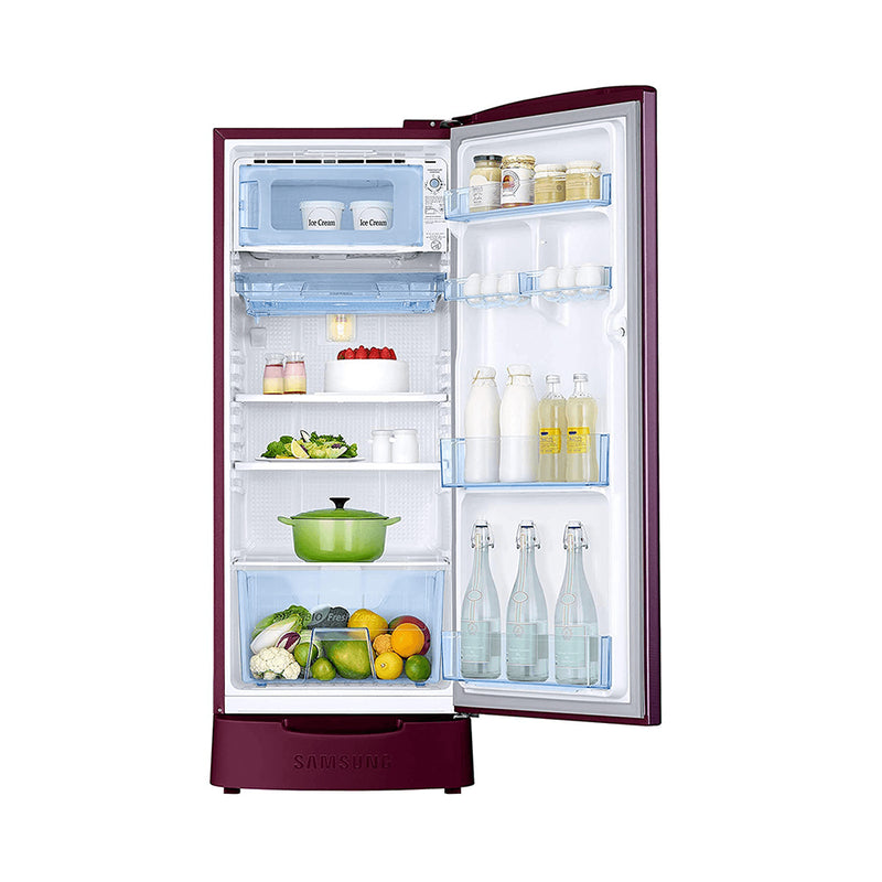 Samsung 192 L 3 Star Inverter Direct Cool Single Door Refrigerator (RR20A182YCR/HL, Camellia Purple)
