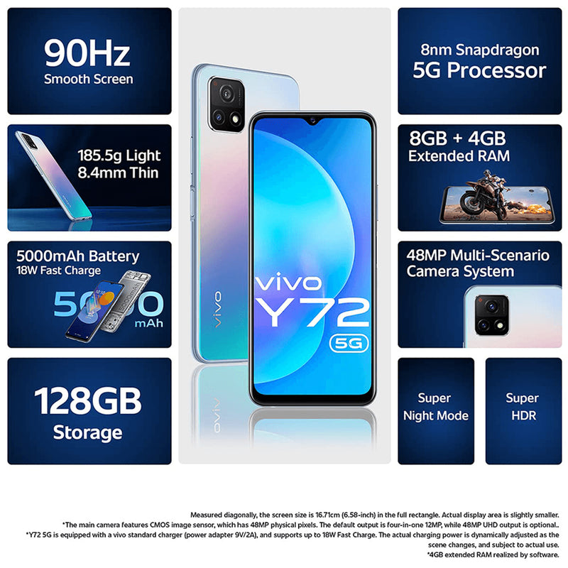 Vivo Y72 5G (8GB RAM, 128GB Storage)